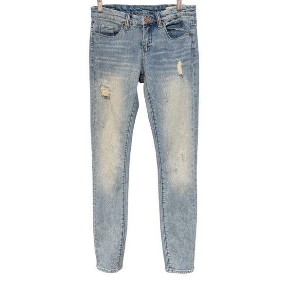 BlankNYC Low Rise Skinny Distressed Jeans Women’s 25 Blue Stretch Denim - Picture 1 of 7